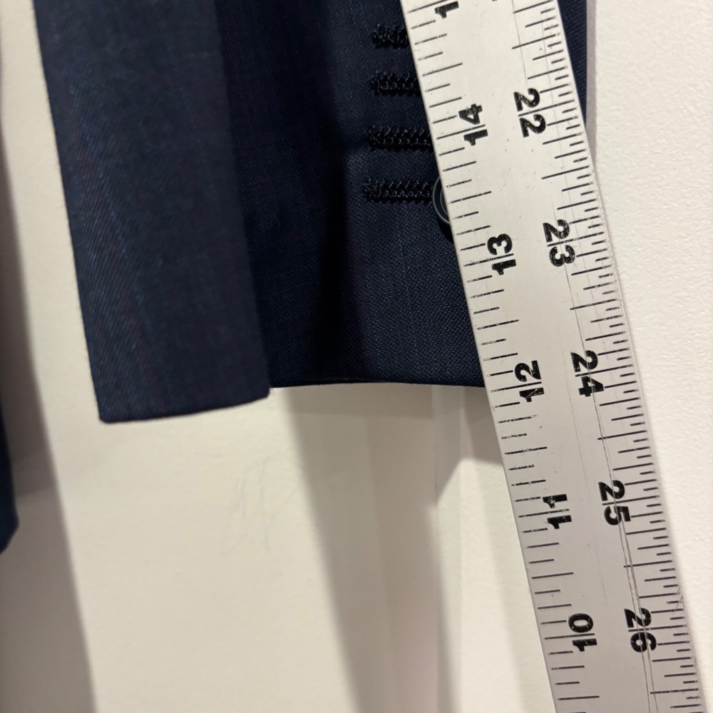 Venicio Dalton Mens Navy Blue Super 120S Pure Wool 2-Piece Suit 38/32S MS2N - Picture 8 of 12